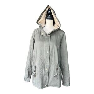 Collection B Women's Gray Parka Jacket With Hood And Drawstring Size XXL